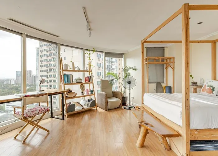 55-sqm Stunning View Wood House Poblacion Makati
